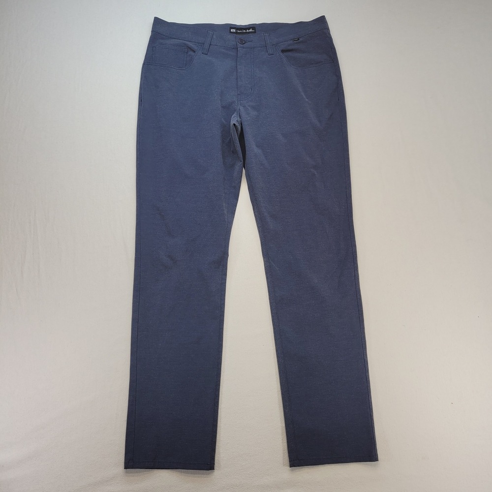 Travis Mathew Open To Close Pants Mens 34x32 Blue Golf Performance Stretch 78399